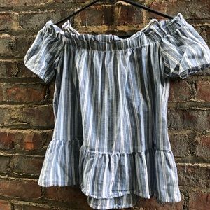 Striped Off The Shoulder Top